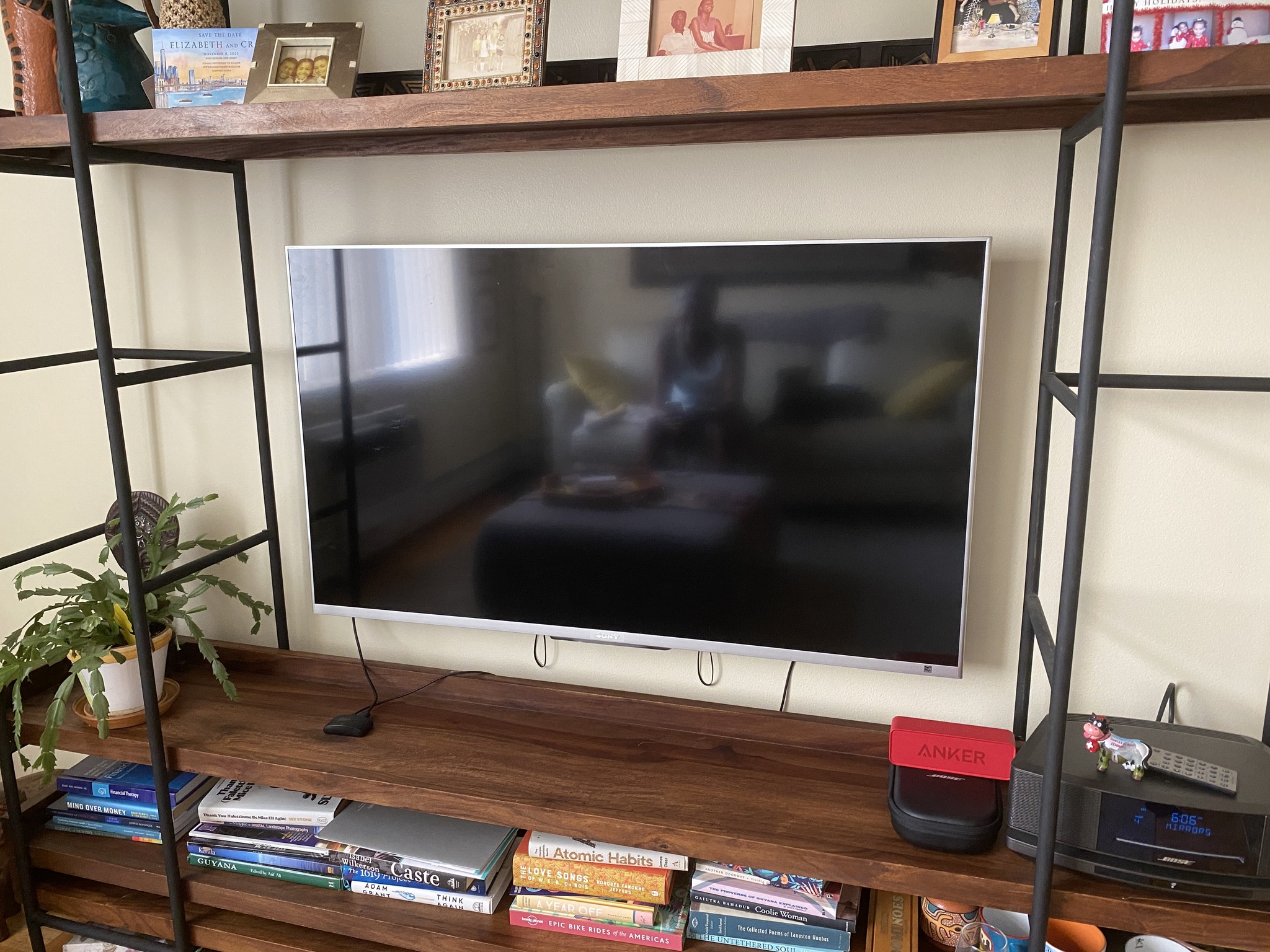 TV within existing shelving completed by Ensysta Build